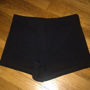 High waisted black shorts